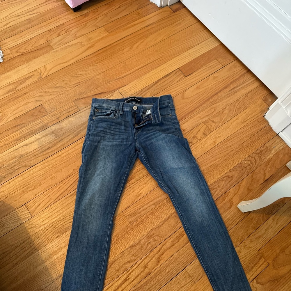 Express Dark Blue Women's Skinny Jeans
